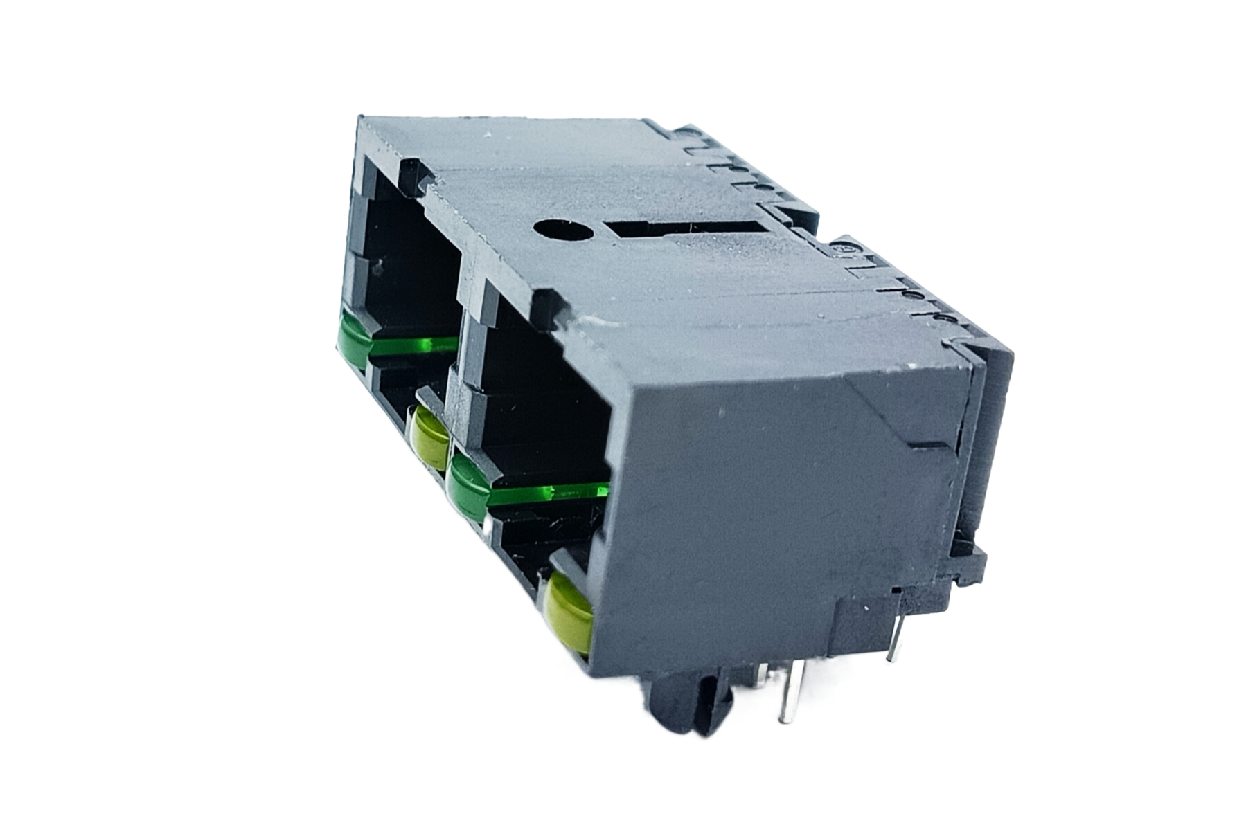 G02-C097-16001<br><div class="title01">RJ45 1x2 Connector</div>