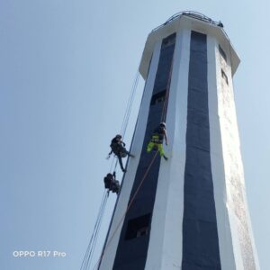 新北市高空外牆油漆工程(彰化王功.芳苑燈塔油漆工程)｜鼎豐外牆修繕工程-2