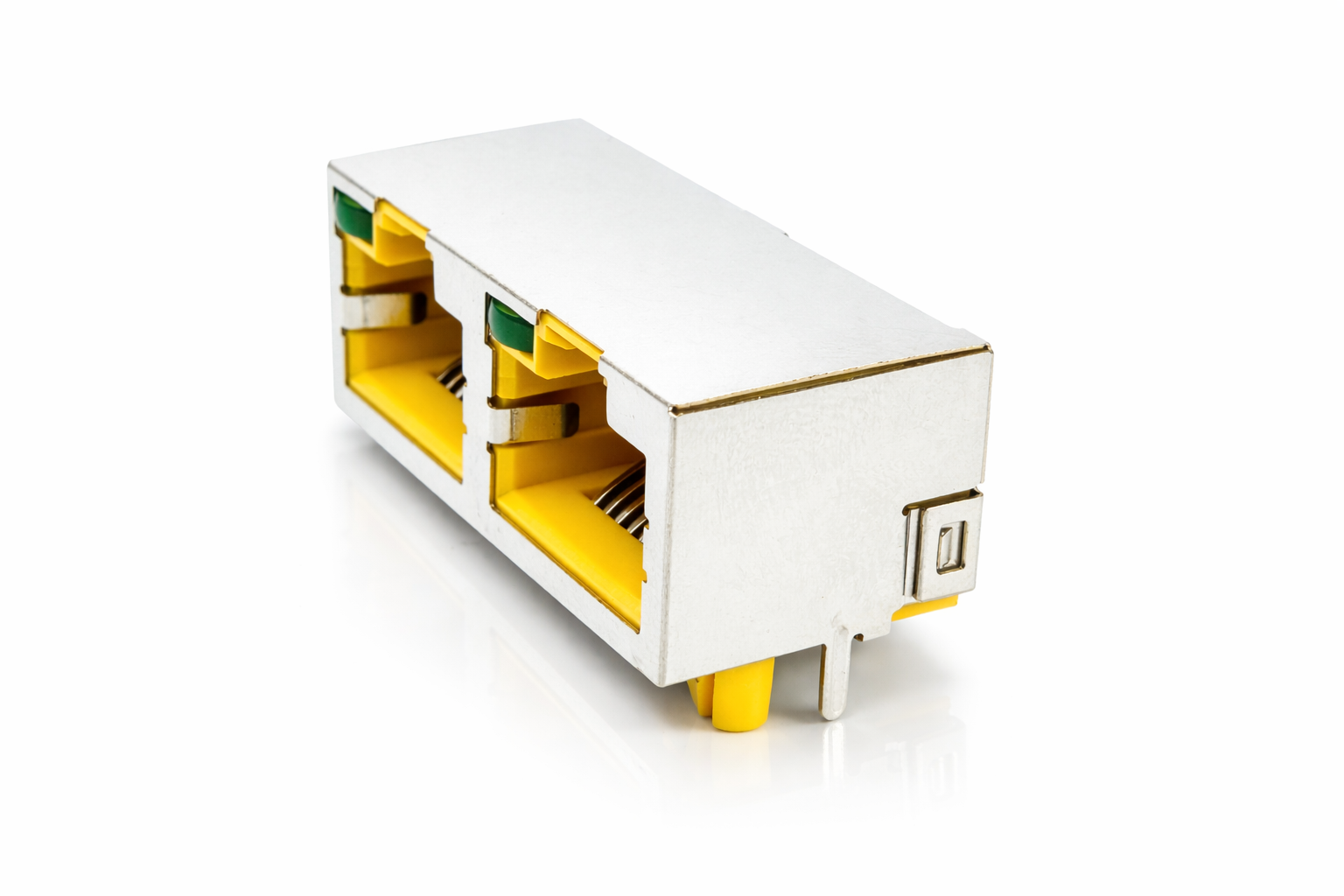 RJ45 1×2 Dual Port Connector(雙埠網路連接器)